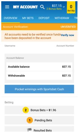 how to verify sportsbet account